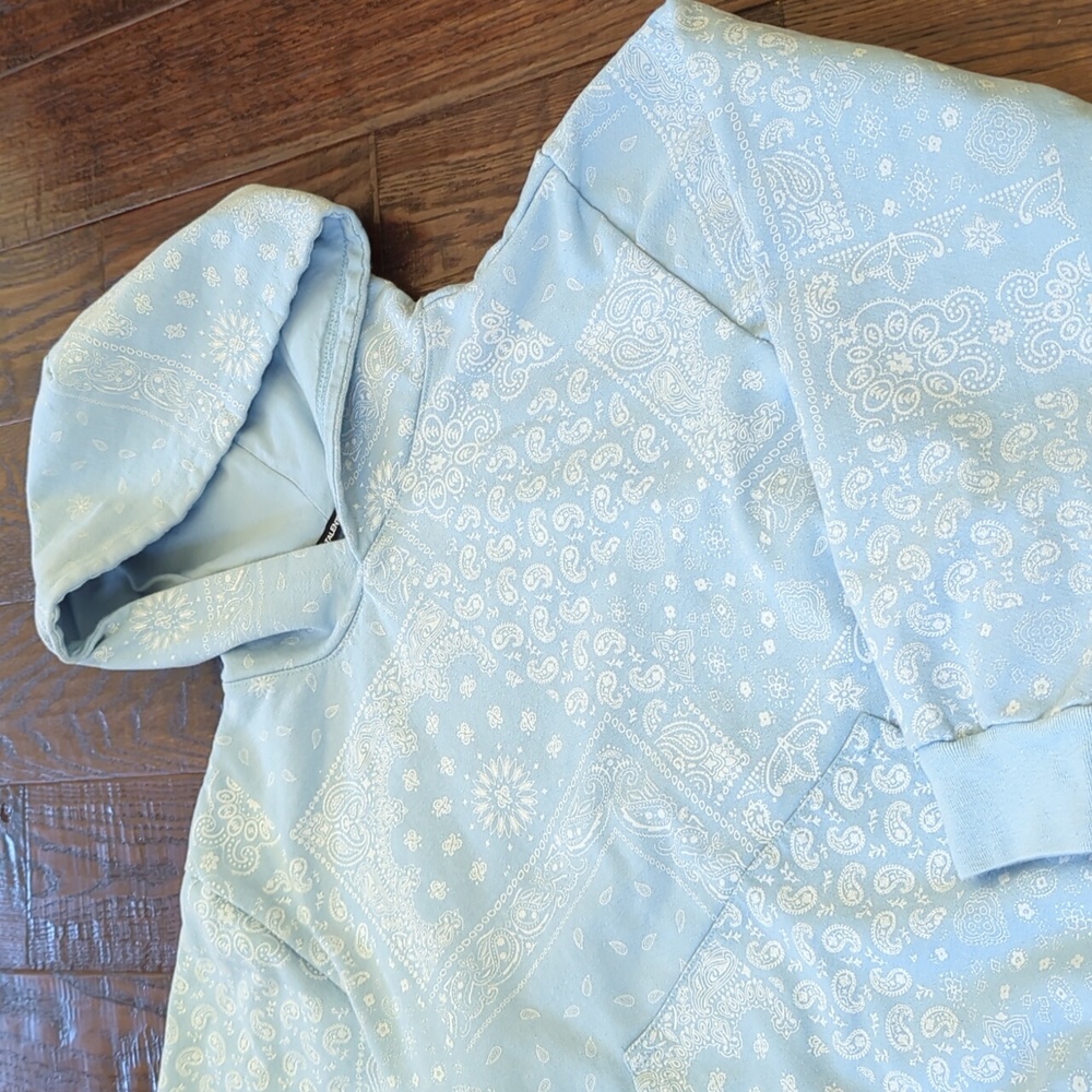 TALENTLESS Light Blue Bandana Print Hoodie